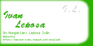 ivan leposa business card