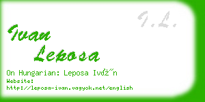 ivan leposa business card